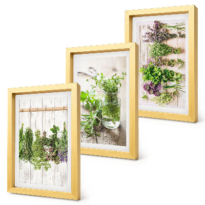 Bilderwand Trocknen von Kräutern und Pflanzen für die Küche
