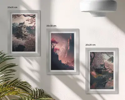 Bilderwand Fantasielandschaften von Japan und bezaubernde Bergpanoramen