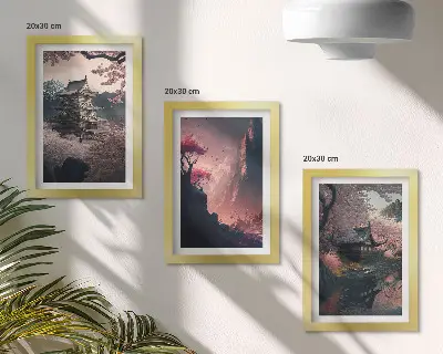 Bilderwand Fantasielandschaften von Japan und bezaubernde Bergpanoramen