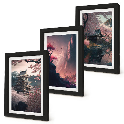 Bilderwand Fantasielandschaften Japans, Berglandschaften