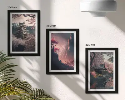 Bilderwand Fantasielandschaften von Japan und bezaubernde Bergpanoramen