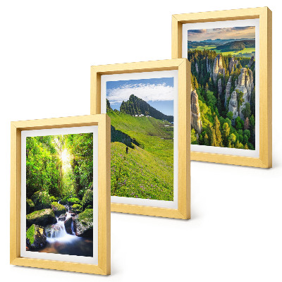 Fotowand Grüne Berglandschaften mit Wasserfall und Wald
