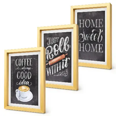 Bilderwand mit dem Motiv Kaffee, heimische Wärme und Gemütlichkeit