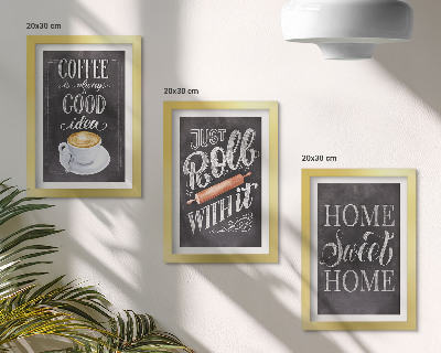 Bilderwand Kaffee, heimische Wärme und Gemütlichkeit