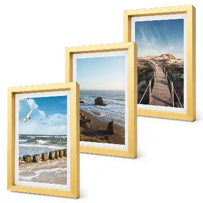 Fototapete Blick auf den Strand mit Wellen, Himmel und Strandpromenade