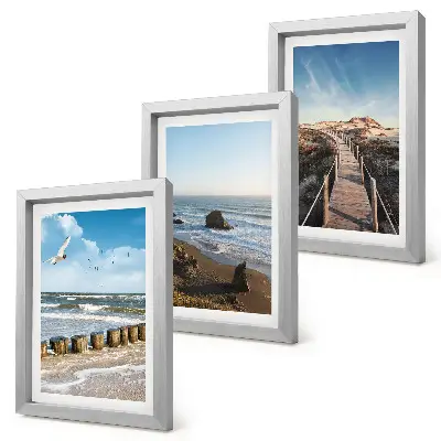 Fototapete Blick auf den Strand mit Wellen, Himmel und Strandpromenade