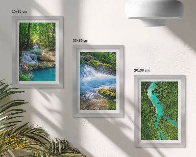 Fotowand Grüne Wälder und kristallklare Flusswasser