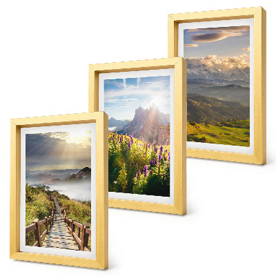 Bilderwand Berglandschaften mit Blumen, Himmel und Weg