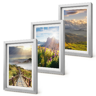 Bilderwand Berglandschaften mit Blumen, Himmel und Weg