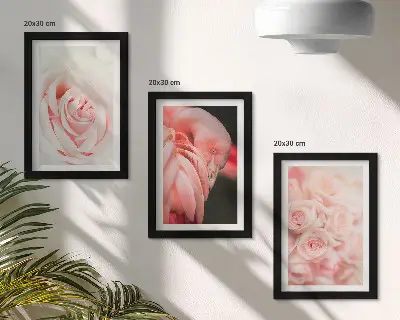 Bilderwand in Pastellrosa und mit Flamingo in zarten Farbtönen