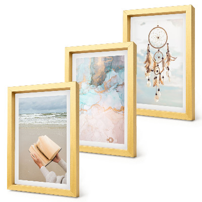 Bilderwand Abstraktes Meereslesebuch und Boho-Traumfänger