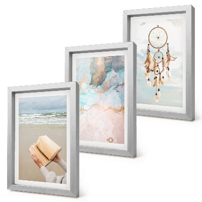 Bilderwand Abstraktes Meereslesebuch und Boho-Traumfänger