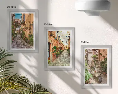 Fotowand charmante blumengeschmückte Straßen im italienischen Flair