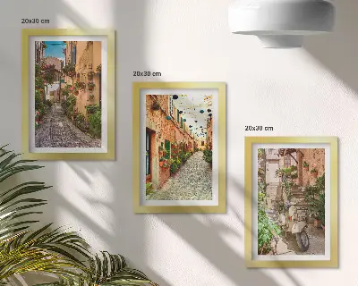 Fotowand charmante blumengeschmückte Straßen im italienischen Flair