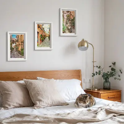 Fotowand charmante blumengeschmückte Straßen im italienischen Flair