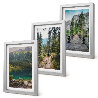 Bilderwand Berge, Seen, Wälder und Wege in der Natur
