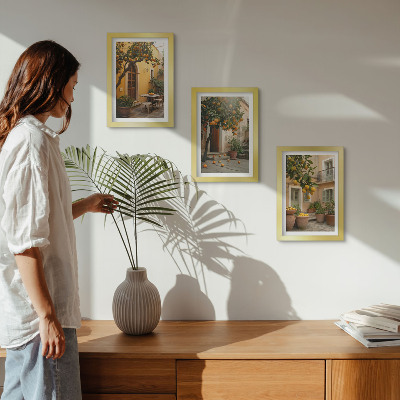 Bilderwand Ein Garten mit Zitrusbäumen in sonniger Lage