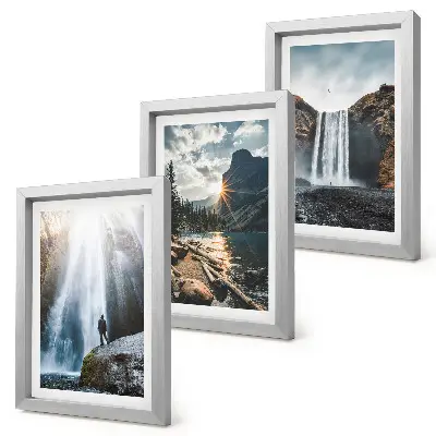 Bilderwand mit Wasserfällen in einer malerischen Berglandschaft