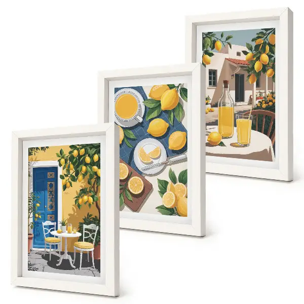 Fototapete Limonade mit italienischem Ausblick und sonniger Terrasse