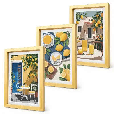 Fototapete Limonade mit italienischem Ausblick und sonniger Terrasse