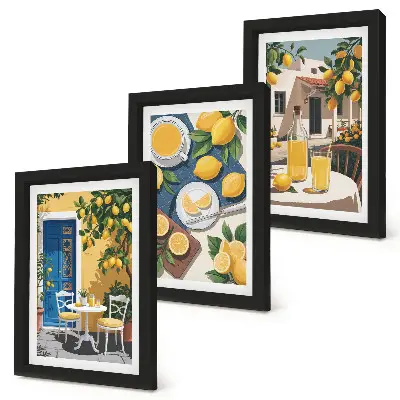Fototapete Limonade mit italienischem Ausblick und sonniger Terrasse