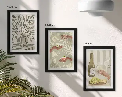Fototapete mit Olivenblüten und rustikalen Cocktails