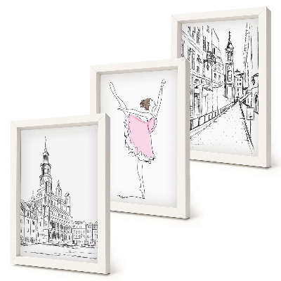 Fotowand Stilvolle Bilder von tanzenden Ballerinen und Architektur