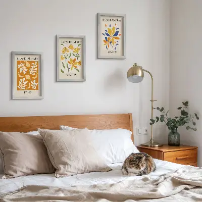 Blumenposter Paris Mailand London bilderset mit rahmen