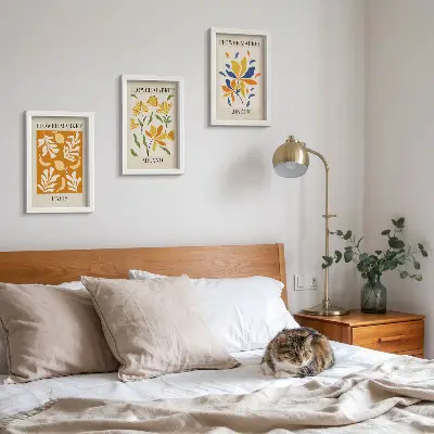 Blumenposter Paris Mailand London bilderset mit rahmen