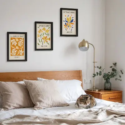 Blumenposter Paris Mailand London bilderset mit rahmen