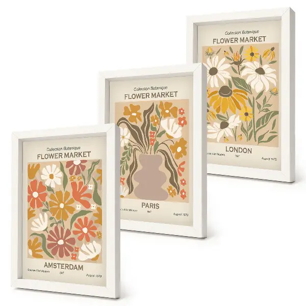 Fototapete mit Blumenmuster aus Amsterdam, Paris und London