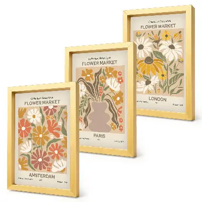 Fototapete mit Blumenmuster aus Amsterdam, Paris und London