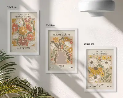 Fototapete mit Blumenmuster aus Amsterdam, Paris und London
