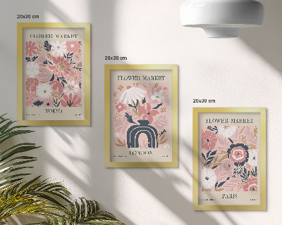 Bilderwand Blumenmotive in Tokio, London und Paris