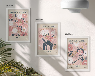 Bilderwand Blumenmotive in Tokio, London und Paris