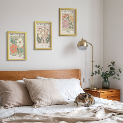 Bilderset mit rahmen Blumenposter Kopenhagen London Paris