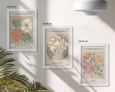 Bilderset mit rahmen Blumenposter Kopenhagen London Paris