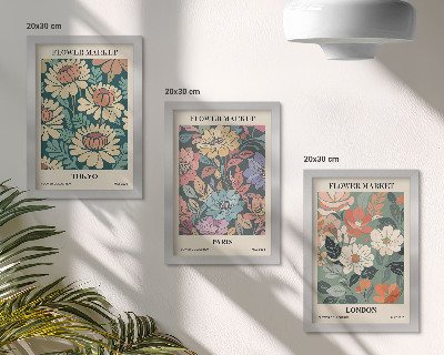 Fotowand Blumenposter Tokio Paris London