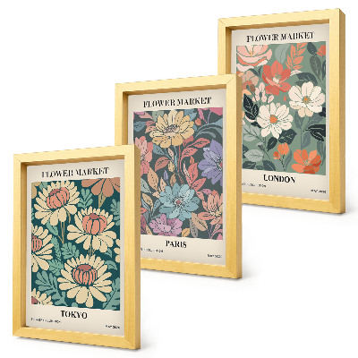 Fotowand Blumenposter Tokio Paris London