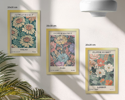 Fotowand Blumenposter Tokio Paris London
