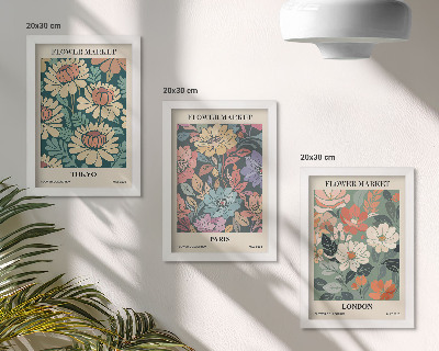 Fotowand Blumenposter Tokio Paris London