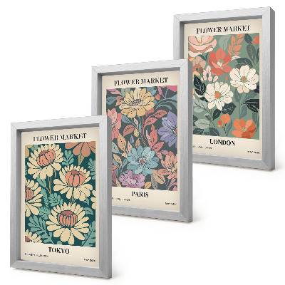 Fotowand Blumenposter Tokio Paris London