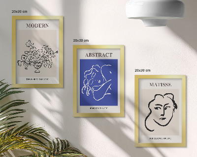 Bilderset mit rahmen Plakate im modernen und abstrakten Stil von Henri Matisse