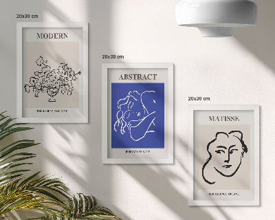 Bilderset mit rahmen Plakate im modernen und abstrakten Stil von Henri Matisse