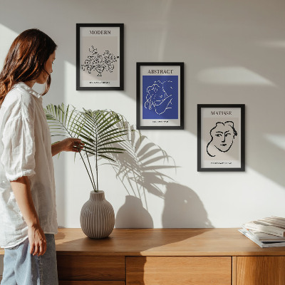 Bilderset mit rahmen Plakate im modernen und abstrakten Stil von Henri Matisse