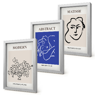 Bilderset mit rahmen Plakate im modernen und abstrakten Stil von Henri Matisse