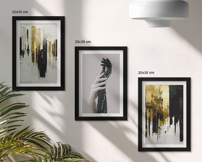 Bilderwand Abstrakte Malmuster und zwei Hände
