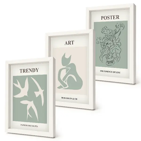 Fotowand mit stilvollen Illustrationen von Henri Matisse