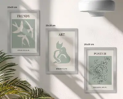 Fotowand mit stilvollen Illustrationen von Henri Matisse