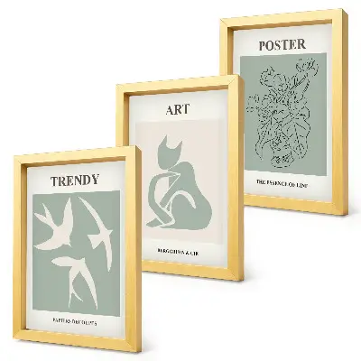Fotowand mit stilvollen Illustrationen von Henri Matisse